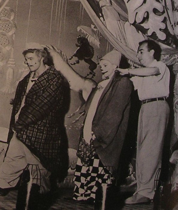 Gene Kelly, Judy Garland, Vincente Minnelli sul set de "Il Pirata"